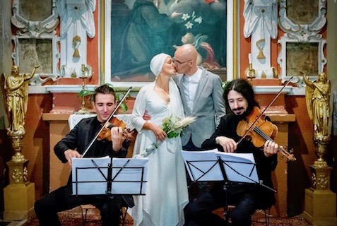 Violino e Viola durante un matrimonio Religioso in Alta Valtellina