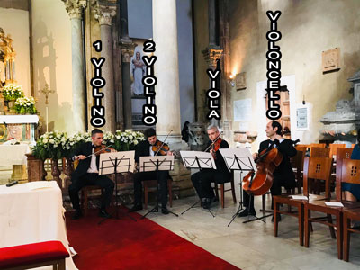 String quartet Lago di Como, wedding quartet